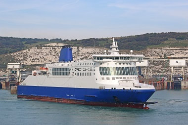 Ferries to France: A Ferry Leaving Dover for Calais, France