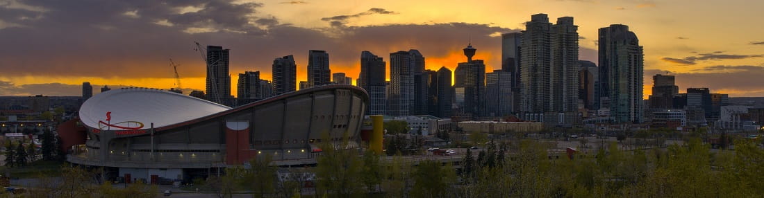 Calgary Cityscape at Sunset