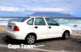 Cape Town Car Rental: Car on the beach